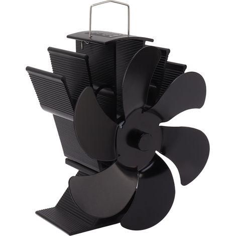 Ventilateur de poêle 6 pales auto-alimenté par chaleur, pour poêle à bois, cheminée et poêle à pétrole (1/5)