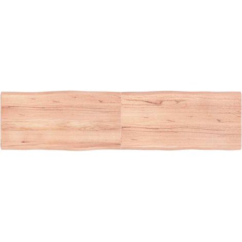 Tischplatte 160x40x(2-4) cm Massivholz Behandelt Baumkante
