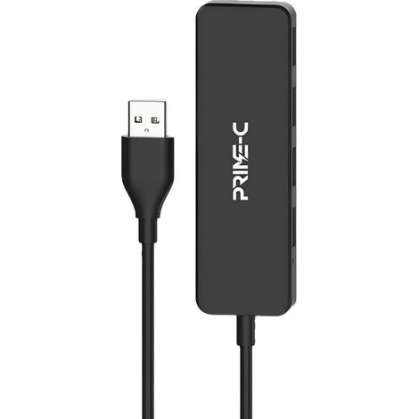 Hub USB 4 en 1 avec station d'extension, résistant - Noir