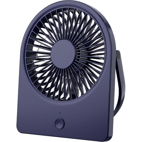 Ventilateur de bureau USB, 8,9 cm (3,5 pouces) [Vent puissant, ultra silencieux], petit ventilateur de bureau à 3 vitesses réglables, mini ventilateur portable avec câble USB-C-AquaForge