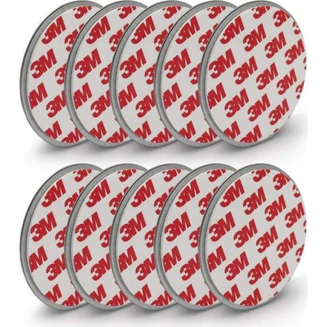 Support magnétique pour détecteur de fumée de 70 mm de diamètre - Lot de 10 - Tampons adhésifs 3M avec support magnétique pour une fixation facile sans Perçage ni vis - Autocollant pour tous les détec (1/5)