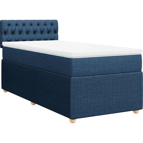 Maison Exclusive - Giroletto a Molle con Materasso Blu 90x200 cm inTessuto