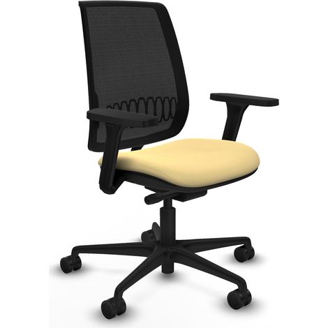 Poltrona piqueras y crespo Alares pelle sintetica crema supporto lombare regolabile (1/2)