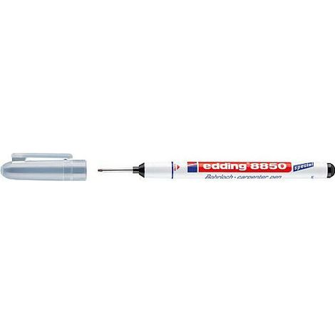 Marcador de perforación profesional negro – Modelo 8850, ancho de línea de 0,7 a 1 mm, ideal para marcar con precisión en metales y materiales duros.