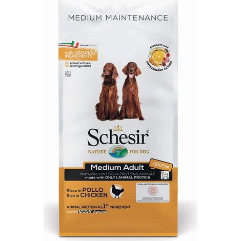 Schesir Dog Medium Adult Mantenimento Pollo - Schesir Dog Medium Adult Mantenimento Pollo - Any, Sacco Da 12 Kg (1/2)