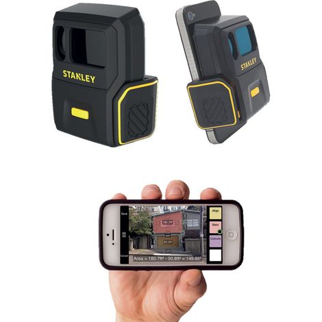 Stanley – Télémètre laser intelligent 137m – Connectivité Bluetooth – Calcul automatique des zones et distances – Application PRO pour smartphones