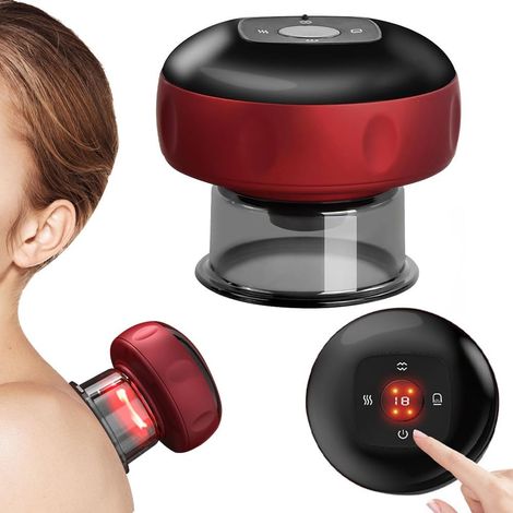 Ventosa eléctrica infrarroja, Kit de terapia eléctrica inteligente, Ventosa inteligente, 12 temperaturas ajustables, para aliviar el dolor y la tensión muscular (1/5)