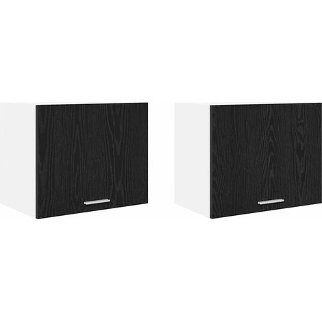 Maison Exclusive - Armadio pensile 2 pcs Rovere Nero e Bianco 50 x 31 x 40 cm