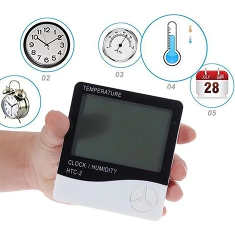 LCD-Digital-Hygrometer-Thermometer - Elektronische Wetterstation für drinnen und draußen (1/5)