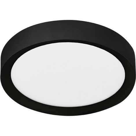 PLATE – Plafonnier LED 30W IP54 CRI90, Interrupteur CCT 2700-3000-4000K, Structure en Aluminium Noir - Rossini Illuminazione (1/5)
