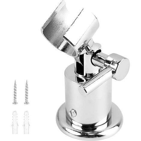 Supporto doccia regolabile in metallo a 180 gradi - Argento - Viti - Dimensioni - Accessori per il bagno - Installazione - Soffione doccia - Design di lusso (1/2)