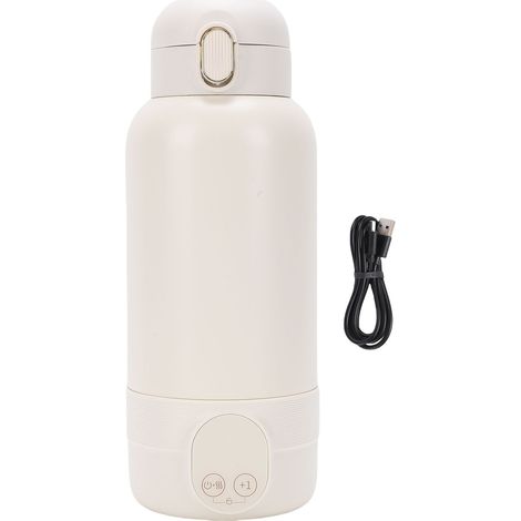Chauffe-lait portable 50w, chauffage rapide, bouteille sans fil rechargeable en acier inoxydable 316, 500ml, avec fonction de température constante