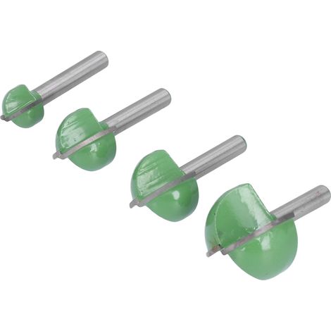 4 fraises à gorge à nez rond 2 dents en acier tungstène pour outils de coupe CNC pour le travail du bois (1/5)