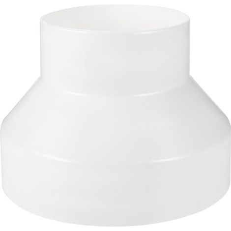 Réducteur de conduit de ventilation, adaptateur compatible avec extracteur d'air, diamètre 150 mm vers 100 mm, couleur blanche, 1 pièce (1/5)