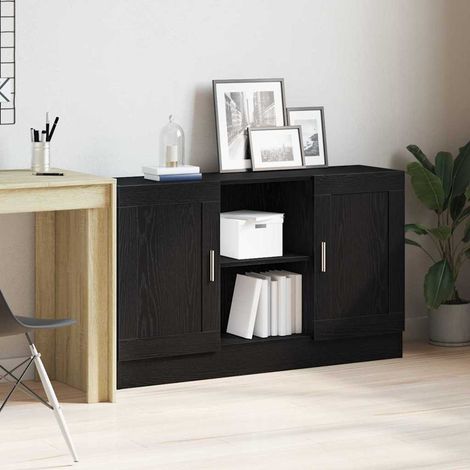 Buffet-Meuble de rangement Noir 120 x 30.5 x 70 cm Bois d'ingénierie 321741 (1/5)