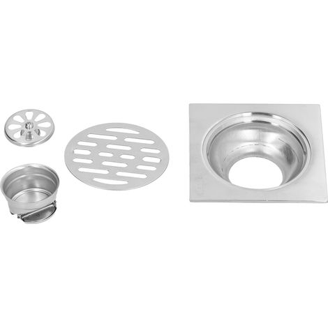 Drain de sol en acier inoxydable, bouchon étanche pour machine à laver - Cuisine et salle de bain, haute brillance, usage unique (1/5)