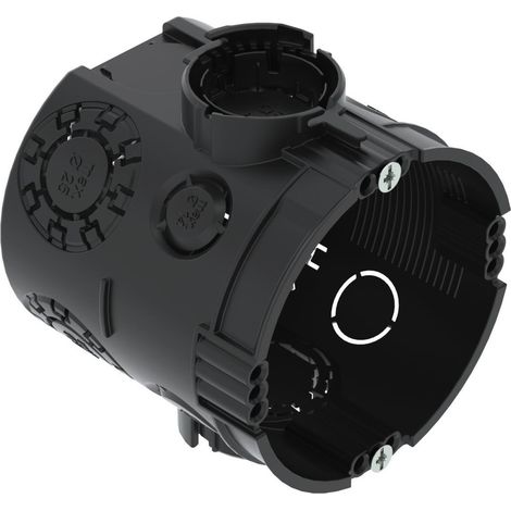 OBO Bettermann Caja de conexión de aparatos empotrada con tornillos de aparato Ø60mm, H66mm polipropileno negro intenso, 2003703