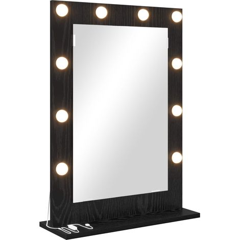 Miroir de vanité Rectangulaire Chêne noir 70 x 50 x 18 cm