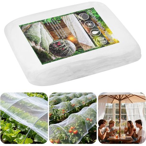 1 Filet Anti Insecte 3x6m, Maille Fine 0,8mm, Protection Légumes Fruits Fleurs, Jardin Potager (1/5)