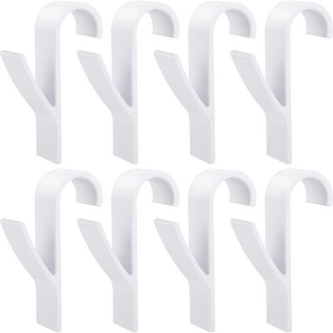 8 pièces Crochet Radiateur, Crochet radiateur sèche serviette, Crochet pour Radiateurs plastique Blanc, Patères Radiateur de Salle de Bain (1/5)