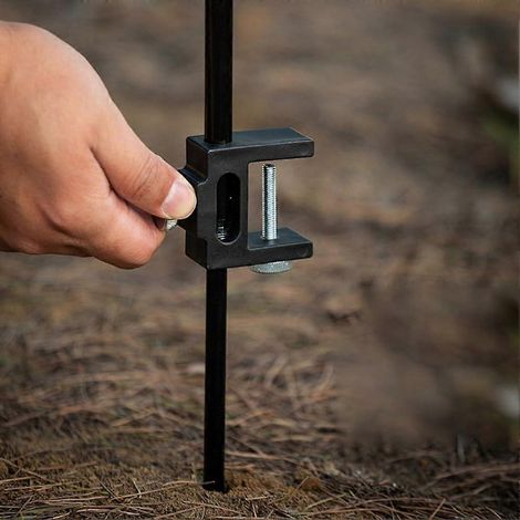 Support de lampe de camping portable et réglable avec crochet en C, modèle A, pour lanternes et lampes. (1/4)