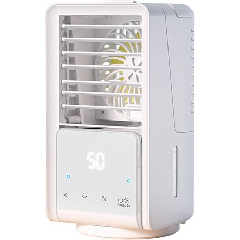 Ventilateur de bureau à jet d'eau froide, petit refroidisseur d'extérieur, mini climatiseur portable pour chevet (blanc, taille unique)