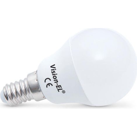 Ampoule LED E14 Bulb P45 6W 4000K blanc neutre 300° (1/2)