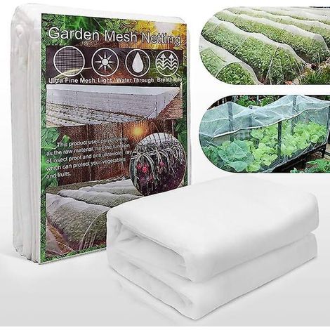 Wiederverwendbares weißes Gartennetz zum Schutz von Pflanzen und Nutzpflanzen – 250 cm x 1000 cm (1/4)