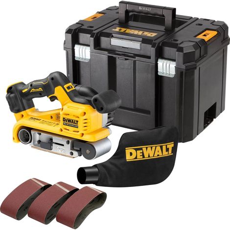 Dewalt 18v DCW220NT Cordless Brushless XR Belt Sander 75mm + Tstak + 3 Sheets (1/5)