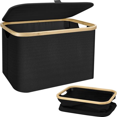Cesta de ropa plegable de 40 l: tela duradera y lavable, perfecta para el baño, la habitación de los niños y para viajes.