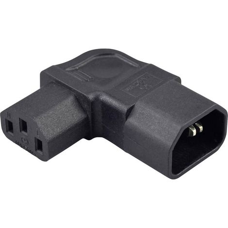 TRU COMPONENTS Adattatore Presa IEC C13 - Spina IEC C14 Tot poli: 3 Nero 1 pz. (1/5)