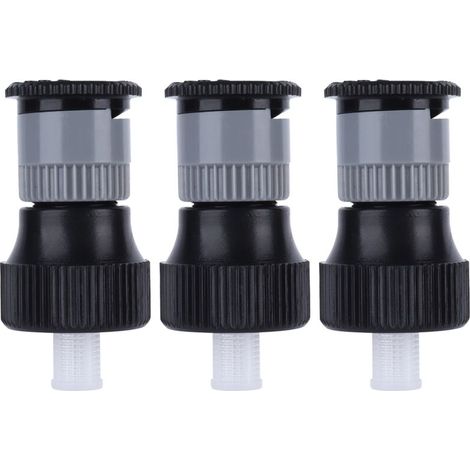 Lot de 3 buses d'arrosage enterrées rotatives à 360° avec filetage femelle G1/2, réglables, pour l'irrigation de pelouse et le jardin.-AquaForge (1/5)