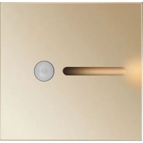 Veilleuse LED à détecteur de mouvement, petite lampe à induction LED en ABS, couleur or, idéale pour la table de chevet, le couloir ou toute autre pièce. (1/5)