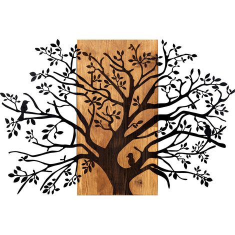 Decorazione da parete in legno Accessory Nero Noce (1/5)