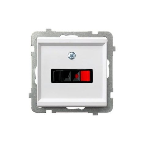 Prise de haut-parleur simple Sonata blanche p/t sans cadre