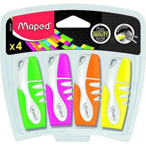 Bl. 4 Evidenziatori Maped Pocket Assortiti X1