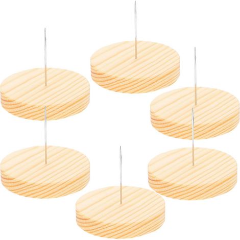 Ensemble de 6 présentoirs pour poupées en feutrage à l'aiguille, support en bois pour poupées d'animaux en feutrage-5.00X5.00X4.50CM (1/4)