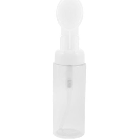 Flacon pompe moussant transparent en PET avec brosse pour nettoyant visage et gel douche, distributeur portable de voyage, récipient moussant vide pour les soins de la peau (1/5)