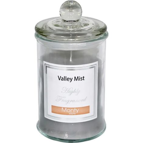 Bougie parfumée dans pot en verre Brume de la Vallée - 9.5x17cm (1/3)