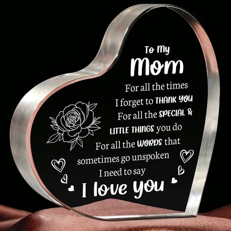 Acrylic Keepsake - Personalised Mother Gift - For Birthday Mother's Day Valentine's Day Christmas - 1 Piece (1/5)