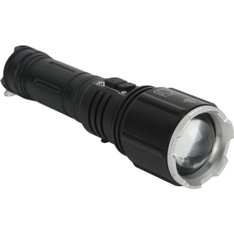Lampe torche LED ultra-lumineuse à double interrupteur, antidérapante et étanche, rechargeable par USB Type C, idéale pour le camping en plein air. (1/5)