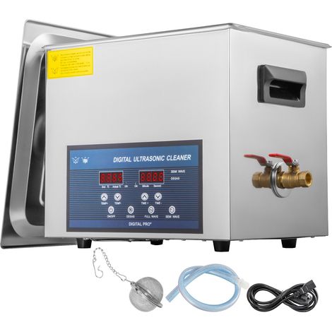 Nettoyeur Ultrasonique 10L Double Fréquence 28/40KHz avec Chauffage pour Bijoux, Lunettes, Prothèses Dentaires, Circuits Imprimés (1/5)