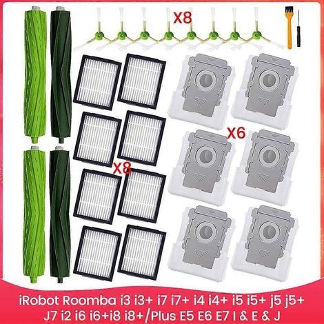 Pièces de rechange pour IRobot Roomba I3 I3+ I7 I7+ I4 I4+ I5 I5+ J5 J5+J7 I2 I6 I6+I8 I8+/Plus E5 E6 (1/5)