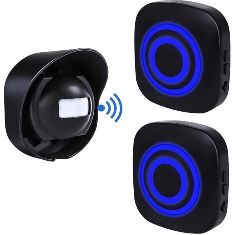Motion Detector Alarm Black, Siren Infrared Motion Detectors-Sensor Wireless PIR Alarm Set One to Two Motion Detector (European Standard) (1/5)
