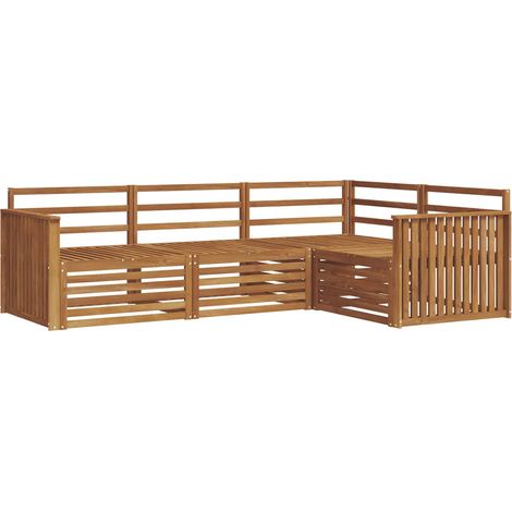 Conjunto de sofás de exterior 4 pcs Natural vidaXL (1/5)