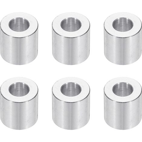 Rondelles en Aluminium M8, 6pcs Entretoise Métallique à Vis Ronde, Rondelle Plate pour Vis Tige Écrous Boulons, Bague d'Écartement en Métal 8.2mm ID x 16mm OD x 16mm Hauteur (1/5)