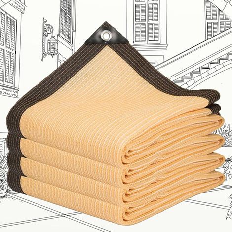 Brise Vue Balcon Vue Jardin Exterieur, Brise-Vue Jardin de 1x2m Toile Ombrage de Protection Solaire Rectangulaire à 90% Anti UV en Voile D'ombrage Filet D'ombrage avec œillets pour Pergola (Be