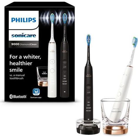 Brosse à dents électrique Philips Sonicare DiamondClean 9000 HX9914/57 Noir et rose