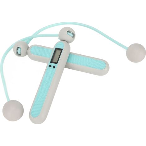 Corde à Sauter Électronique avec Affichage Digital, Longueur Ajustable et Rotation Fluide - Modèle Pondéré Bleu sans Fil (1/5)