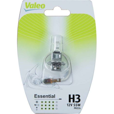 VALEO H3 lampada singola auto 12V 55W Essential attacco PK22s Originale